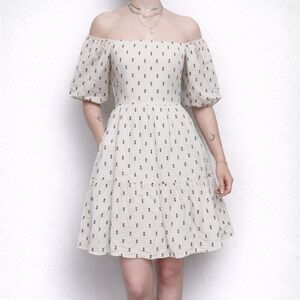 SIM & SAM Puff Sleeve Mini Dress